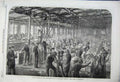 Original Old Antique Print 1862 Manufacture Armstrong Gun Woolwich Beehive 19th