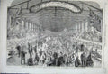 Original Old Antique Print 1862 Banquet Fusilier Guard Queen'S Troops Brunswick