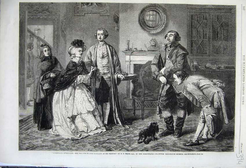 Old Antique Print 1862 Dog Honeywood Bailiffs Richland Kensington Museum 19th