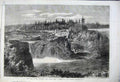 Old Antique Print 1862 Falls Chaudierf Quebec Canada Trees Rocks Andrews 19th