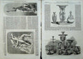 Antique Old Print 1862 Queen Desert Service Vase Marble Statue Exhibition 19th