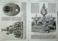 Old Antique Print 1862 Silver Cup Tazza Vase Milton Glass Powel Brooch 19th