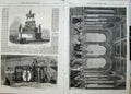 Antique Old Print 1862 Exhibition Garden Building Machinery Albert Statue 19th