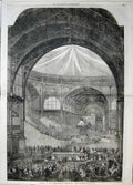Antique Old Print 1862 Lucas Kelk International Exhibition Orchestra Duke 19th