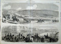 Old Antique Print 1862 Volunteer Field-Day Brighton Marine Parade Horses 19th