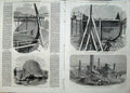 Antique Old Print 1862 Iron Clad Fleet Achilles Explosion Millfield Works 19th