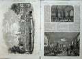 Old Antique Print 1862 Charterhouse School Room England Garden Children 19th
