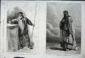 Old Antique Print 1862 Miguel Musrab Sheikh Anazeh Tribe Flyfisher Sport 19th