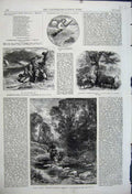 Original Old Antique Print 1862 Briket Foster'S Stepping Stones Baldwin Hunting