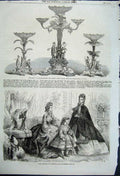 Old Antique Print Paris Fashion 1862 Testimonial Andrew Scott Waugh India 19th