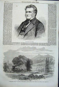 Original Old Antique Print 1862 Mr Jonas Webb Furstenlager Duke Hesse-Darmstadt