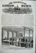 Old Antique Print 1862 Cotton Famine Tickets Office Provident Manchester 19th