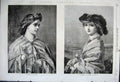 Old Antique Print 1862 Winter Exhibition Pall Mall Women Morning Evening 19th