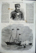 Old Antique Print 1862 Pixley National Rifle Contest Alice Prince Louis 19th