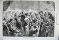 Original Old Antique Print 1862 Powder Puff Men Woman Costumes Dancing Godwin