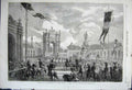 Original Old Antique Print 1862 Opening Boulevard Prince Eugene Paris Emperor