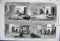 Old Antique Print 1862 Houses Manchester Operatives Deansgate Liverpool 19th