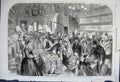 Original Old Antique Print 1862 Provision Shop Manchester Salford Provident