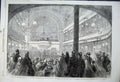 Old Antique Print 1862 Hartley Institution Lord Palmerston Theatre Clerk 19th