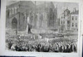 Old Antique Print 1862 Inauguration Memorial Statue Herbert Ingram Boston 19th