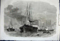 Old Antique Print 1862 Queen Greenhithe Royal Yacht Germany Sailing Ship 19th