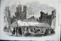 Old Antique Print 1862 Grand National Eisteddfod Carnarvon Castle Sport 19th