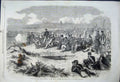 Original Old Antique Print 1862 Wimbleodn Meeting Rifle Match Lords Commons