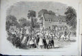 Old Antique Print 1862 Marriage Prince Louis Alice Hesse-Darmstadt Horses 19th