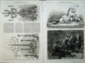 Old Antique Print 1862 Iron Candelabra Fisherman Hut Lapland Dog Marble 19th