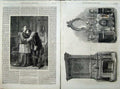 Old Antique Print 1862 Library Chimneypiece Saxon China L'Innominato Men 19th