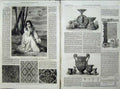 Antique Old Print 1862 Wall Papers Sterne'S Maria Milan Porcelain Article 19th