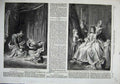 Original Old Antique Print Count Eberhard Cotta Schiller 1863 Wedding Preparing