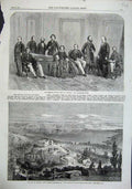 Old Antique Print 1863 Instrumentalists Concert Sea Galilee Telbin Town 19th
