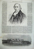 Original Old Antique Print 1863 Tatton Sykes Naval Hospital Malta Prince Alfred