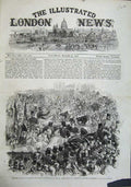 Old Antique Print Princess Alexandria 1863 Presentation Bouquet Mayoress 19th