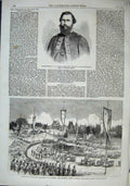 Original Old Antique Print 1863 Coronation King Madagascar Andohalo Stuart Army