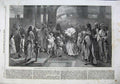 Original Old Antique Print 1863 Jesus Blessing Children Henry Tidey Exhibition
