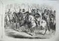 Original Old Antique Print 1863 Algerian Spahis Paris Men Horses Siers Beauce