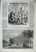 Old Antique Print Family Life South Carolina 1863 Planter'S Cumbee River 19th
