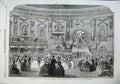 Old Antique Print 1863 Masonic Ball Rotundo Dublin Marriage Prince Wales 19th