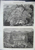 Old Antique Print Barnes Court Simla Hugh Rose India 1863 Peterhoff House 19th