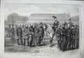 Old Antique Print 1863 Officers Victoria Rifles Duke Wellington War Army 19th