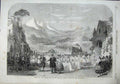 Old Antique Print 1863 Scene Winning Suit Princess Theatre Wedding Hills 19th