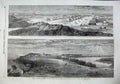 Old Antique Print 1863 Suez Canal Town El-Girsh Auckland New Zealand Lake 19th