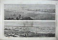 Old Antique Print 1863 Suez Canal Town Works Timsah Sandhills Lake Camp 19th