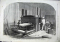 Original Old Antique Print 1863 Iron-Clad Fleet Armour Plates Hydraulic Chatham