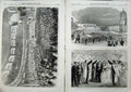 Original Old Antique Print 1863 Oxford Commemoration Theatre University Prince