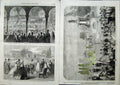 Antique Old Print 1863 Memorial Exhibition Royal Party Horticultural King 19th