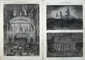 Old Antique Print 1863 Illumination Temple Bar Mansion House Cathedral 19th