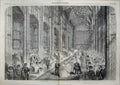 Old Antique Print Royal Marriage 1836 Bride Nave George'S Chapel Church 19th